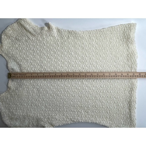 NOTATIONS cream sequins look blouse Sz L - Picture 9 of 9
